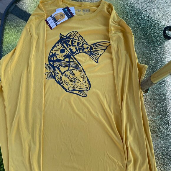 Mens Reel Life Long Sleeve Sun Shirt - Picture 1 of 2